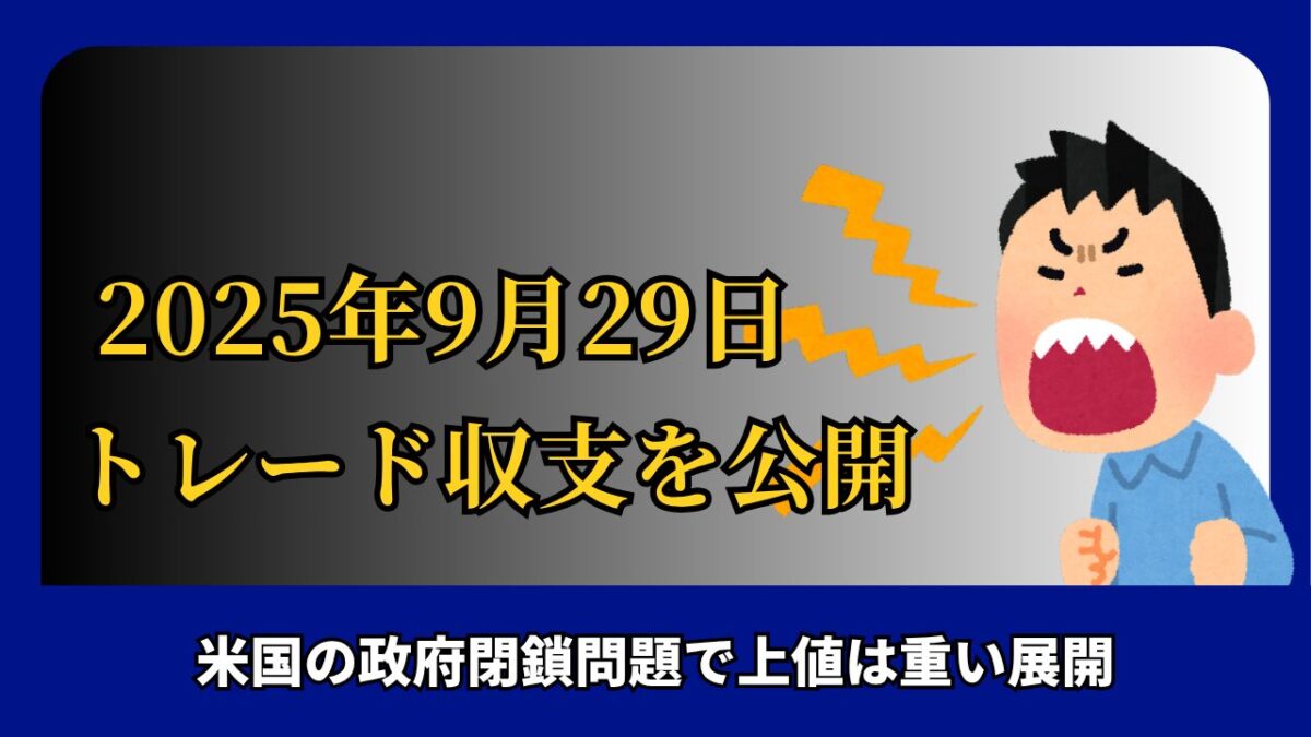「2025年9月29日 FXトレード収支を公開」と書かれたタイトル画像